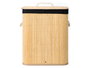 Kipit Pongotodo Panier Bambou Rectangulaire Tissu Noir 60 L 40x50x30 cm (Set de 6)