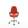 PIQUERAS Y CRESPO Chaise de bureau Algarra, tissu orange foncé, base chromée