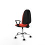 PIQUERAS Y CRESPO Chaise de bureau Algarra, tissu orange foncé, base chromée