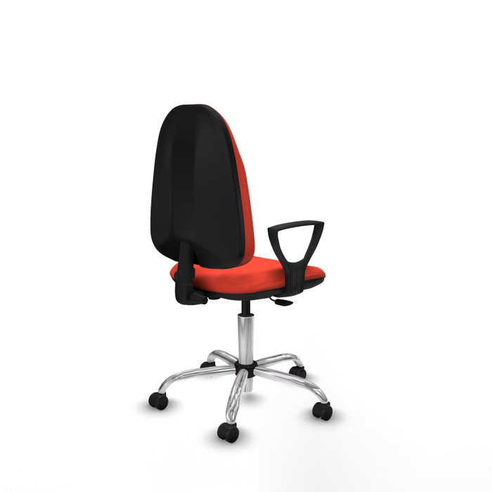 PIQUERAS Y CRESPO Chaise de bureau Algarra, tissu orange foncé, base chromée