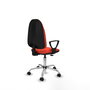 PIQUERAS Y CRESPO Chaise de bureau Algarra, tissu orange foncé, base chromée