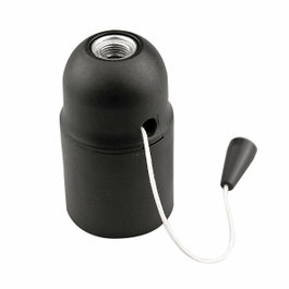 Arditi Douille à vis lisse avec tirette E27 Noir