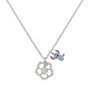 Colgante Stitch Disney - Pendentif en argent avec chaîne et motif fleur