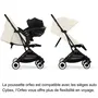 CYBEX Poussette de voyage Orfeo Canvas White, Ultra Compacte et Confortable, 6.3 kg, Utilisable dès la Naissance jusqu'à 4 ans (22 kg), Système 2 en 1