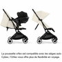 Cybex Gold Orfeo Poussette Ultra Compacte Canvas White