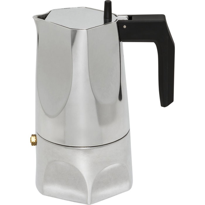 Alessi Ossidiana Cafetière Moka 3 Tasses Argentée