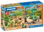 Playmobil 72070 Parc aventure Zoo au milieu des animaux sauvages avec passerelles, ponts en corde et plateformes d'observation - Figurines girafe, zèbre et lion incluses