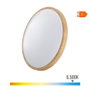Edm Applique LED de surface circulaire effet bois 18W 1820lm