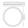 Edm Applique LED de surface circulaire effet bois 18W 1820lm