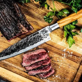 Style De Vie - Planche à découper en bois d'acacia avec rainure à jus et poignée, antidérapante - 50 x 35 x 3 cm - Accessoire de cuisine naturel