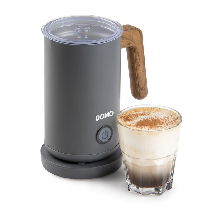 Domo DO745MF Mousseur à lait Gris et bois, 500 W, 150 ml