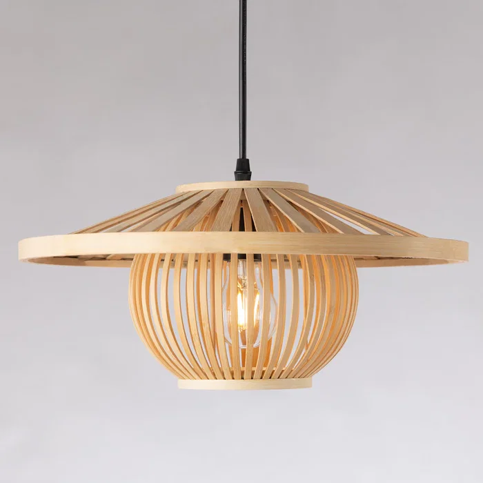 Lampe Suspendue Pembroke Pines SKD-P80114, Rotin, Style Naturel Boho-Chic Lampe Suspendue Pembroke Pines SKD-P80114, Rotin, Style Naturel Boho-Chic