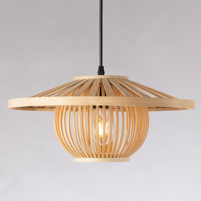 Lampe à suspension Pembroke Pines en rotin