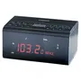 Thomson CR50 Radio Réveil DAB+/FM avec Réglage Automatique Heure, Double Alarme, Écran Lumineux Réglable et 40 Mémorisations - Noir