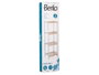 Berilo Étagère Carrée 4 Niveaux Bambou Blanc 100x6x30 cm