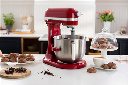 Kitchenaid 5KSM70JPX Robot de cuisine Heavy Duty - Bol 6,6L en métal - 11 vitesses dont une pour incorporer - Planétaire - Rouge