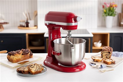 Kitchenaid 5KSM70JPX Robot de cuisine Heavy Duty - Bol 6,6L en métal - 11 vitesses dont une pour incorporer - Planétaire - Rouge