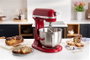 Kitchenaid 5KSM70JPX Robot de cuisine Heavy Duty - Bol 6,6L en métal - 11 vitesses dont une pour incorporer - Planétaire - Rouge