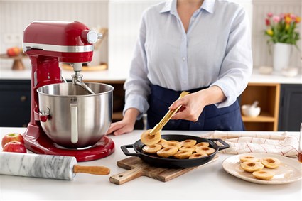 Kitchenaid 5KSM70JPX Robot de cuisine Heavy Duty - Bol 6,6L en métal - 11 vitesses dont une pour incorporer - Planétaire - Rouge