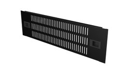 Lanview Panneau d'obturation ventilé 2U 19 pouces avec verrouillage rapide Noir