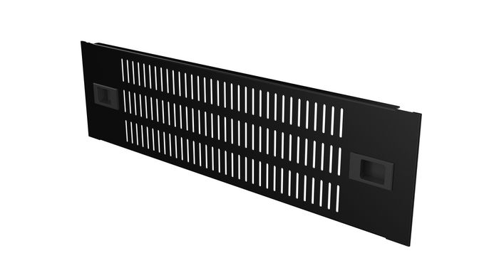 Lanview Panneau d'obturation ventilé 2U 19 pouces avec verrouillage rapide Noir Lanview Panneau d'obturation ventilé 2U 19 pouces avec verrouillage rapide Noir