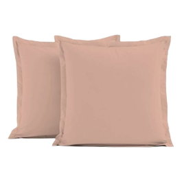 Lovely Home Lot de 2 taies d'oreiller 63 x 63 cm Rose