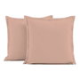 Lovely Home Lot de 2 taies d'oreiller 63 x 63 cm Rose