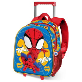 Karactermania Spiderman Sac à dos à roulettes 3D Bleu