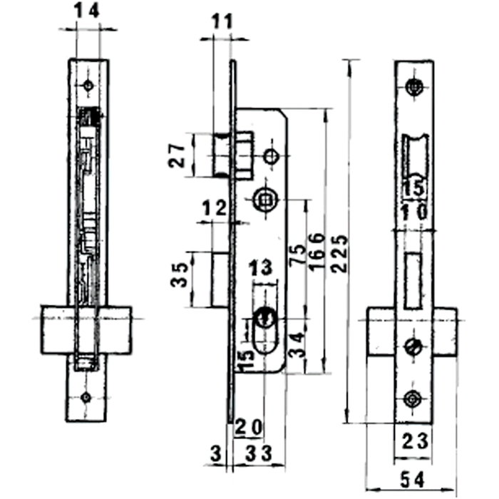 LINCE Serrure 5560n Hn/20 mm LINCE Serrure 5560n Hn/20 mm