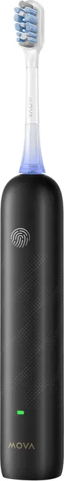 Mova - FRESH PRO - Brosse à dents électrique sonique oscillo-rotative à pulsations avec Bluetooth - Noir - Technologie 3DClean, 2 têtes, recharge sans fil, application
