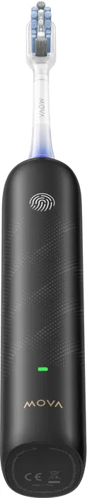 Mova - FRESH PRO - Brosse à dents électrique sonique oscillo-rotative à pulsations avec Bluetooth - Noir - Technologie 3DClean, 2 têtes, recharge sans fil, application