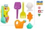 Color Baby Set de plage poussette pelle râteau arrosoir 3 moules 27 cm modèle aléatoire