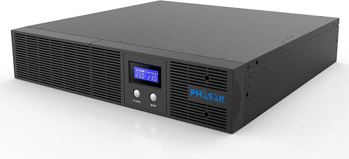 Phasak SAI UPS Interactif 2160 VA Rack 4 Prises Schuko Régulation Automatique Tension LCD Phasak SAI UPS Interactif 2160 VA Rack 4 Prises Schuko Régulation Automatique Tension LCD