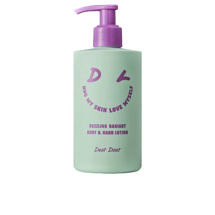 Dear Doer Lotion corps et mains Dazzling Radiant 300 ml, hydratante avec panthénol, acide hyaluronique et glutathion