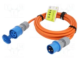 GOOBAY Rallonge réseau H07RN-F 3G2,5mm2 5m Orange 16A