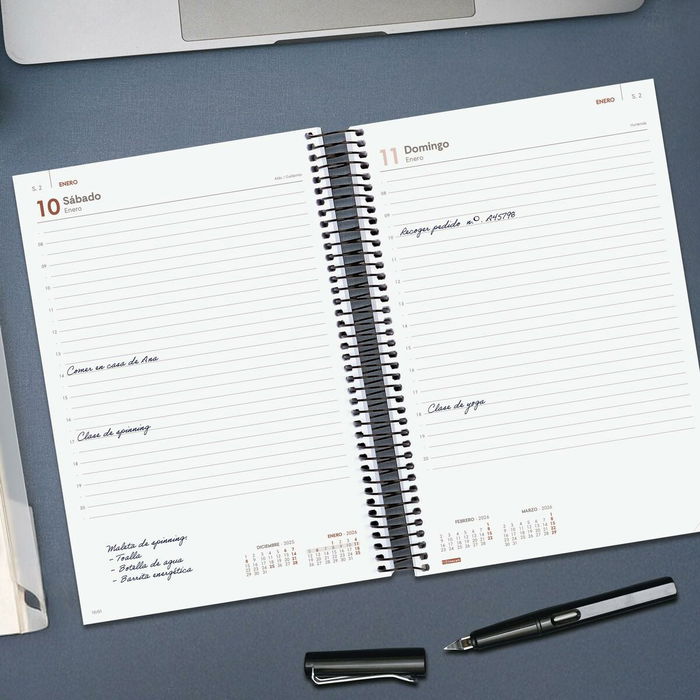 Agenda Finocam OPAQUE Bleu 16,5 x 24,2 cm 2026