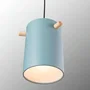 Dahlia Lampe Suspendue Métal et Bois, Design Moderne, Câble Réglable en Hauteur, Aluminium [SKD-P1011-S]