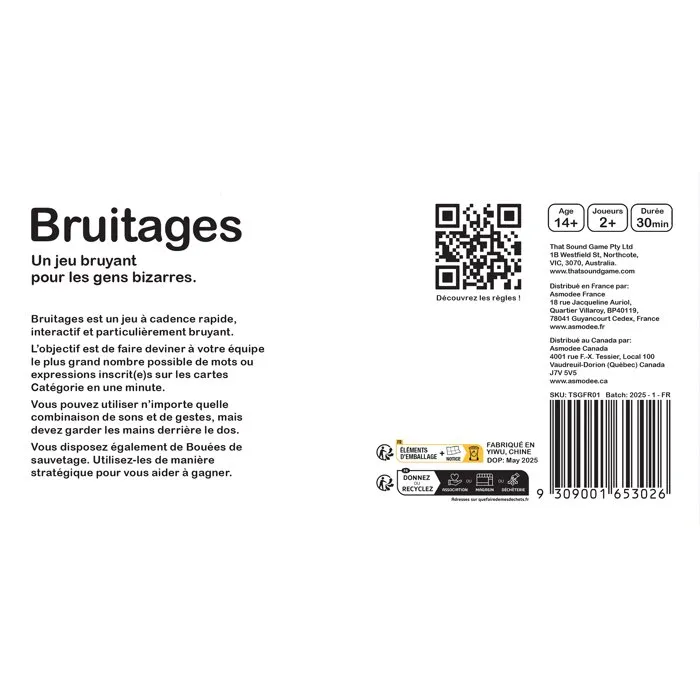 Asmodee - Jeu d'ambiance Bruitages pour soirées et famille, avec cartes en français Asmodee - Jeu d'ambiance Bruitages pour soirées et famille, avec cartes en français