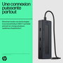 HP Concentrateur USB-C 4K Portable avec 4 Ports USB-C, Alimentation 65W et Compatibilité Multi-OS pour Windows, macOS, Chrome OS, iOS et Android