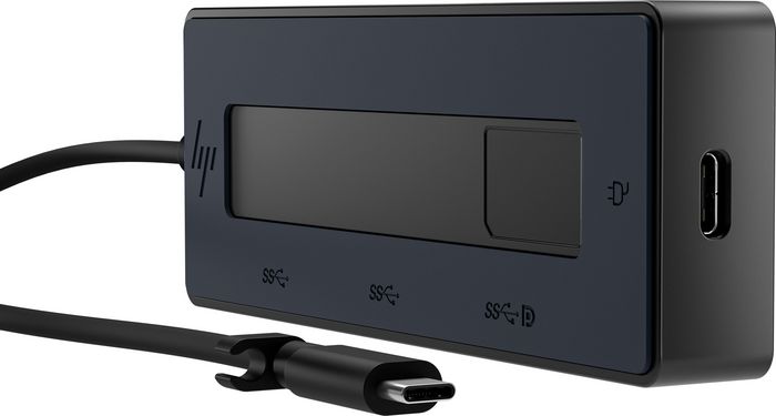 HP Concentrateur USB-C 4K Portable avec 4 Ports USB-C, Alimentation 65W et Compatibilité Multi-OS pour Windows, macOS, Chrome OS, iOS et Android