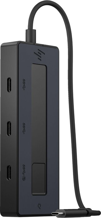 HP Concentrateur USB-C 4K Portable avec 4 Ports USB-C, Alimentation 65W et Compatibilité Multi-OS pour Windows, macOS, Chrome OS, iOS et Android