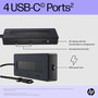 HP Concentrateur USB-C 4K Portable avec 4 Ports USB-C, Alimentation 65W et Compatibilité Multi-OS pour Windows, macOS, Chrome OS, iOS et Android