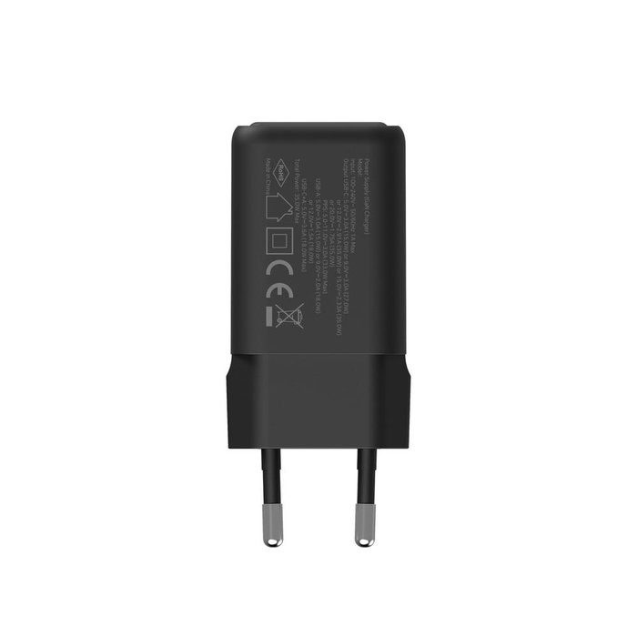Coolbox Chargeur USB Mural 35W GaN avec ports USB-C et USB-A noir