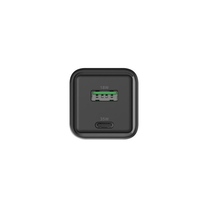Coolbox Chargeur USB Mural 35W GaN avec ports USB-C et USB-A noir