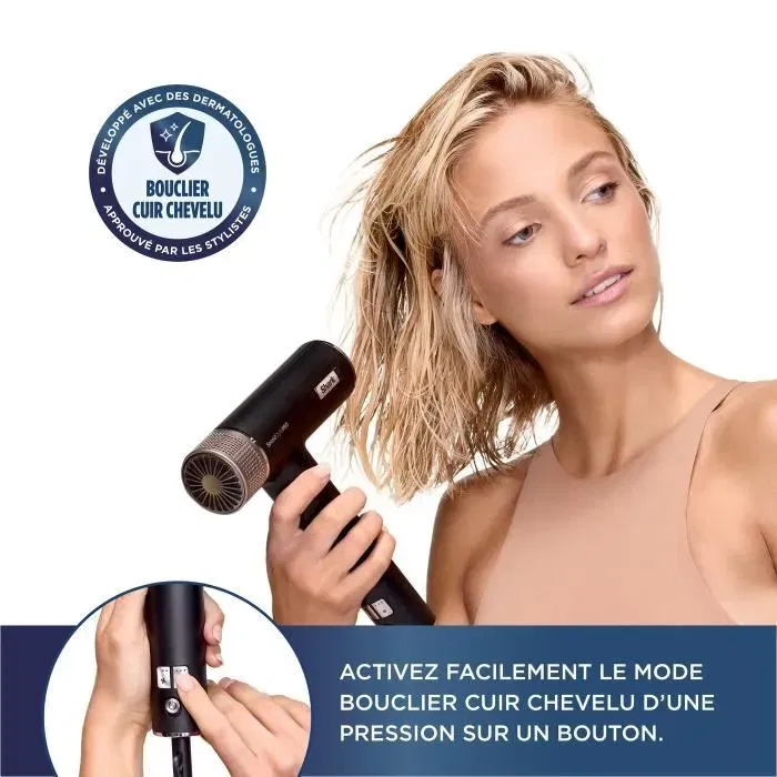 SharkNinja HD731EU SpeedStyle Pro Sèche-cheveux styler 4-en-1, noir