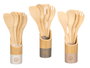 Kinvara Set 4 ustensiles de cuisine avec support en bambou, couleurs assorties 7x31x7 cm (Set de 12)