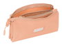 Safta - Porte-tout Triple Munich Basicos - Organisateur de bureau en plastique, couleur pêche, 22 x 12 x 3 cm - À partir de 3 ans