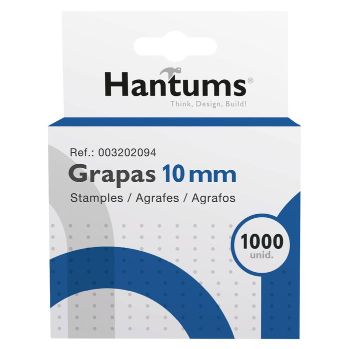 Hantums Boîte de 1000 agrafes 10mm
