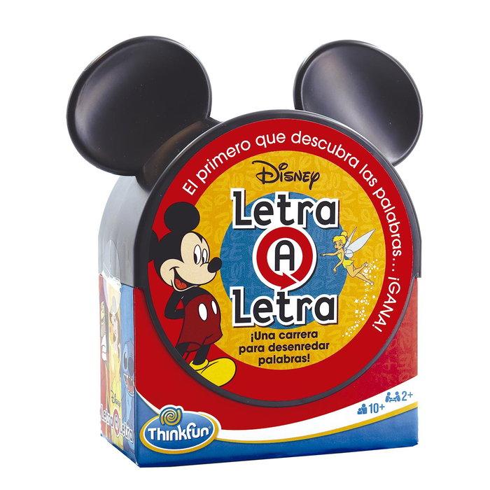 Disney Jeu de Cartes Think Fun 76554 Ravensburger - Déchiffrez les Mots Lettre par Lettre - Jeu de Société Rápide en Espagnol pour Adultes et Enfants à Partir de 10 Ans