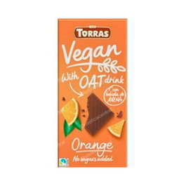 TORRAS Chocolat Vegan avec Boisson Avoine-Orange 100g